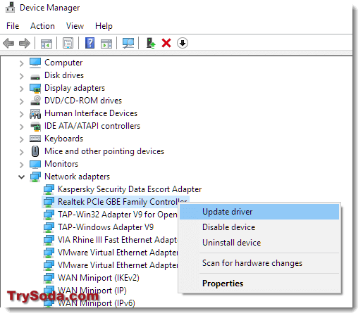 Network Adapter Driver Windows 10