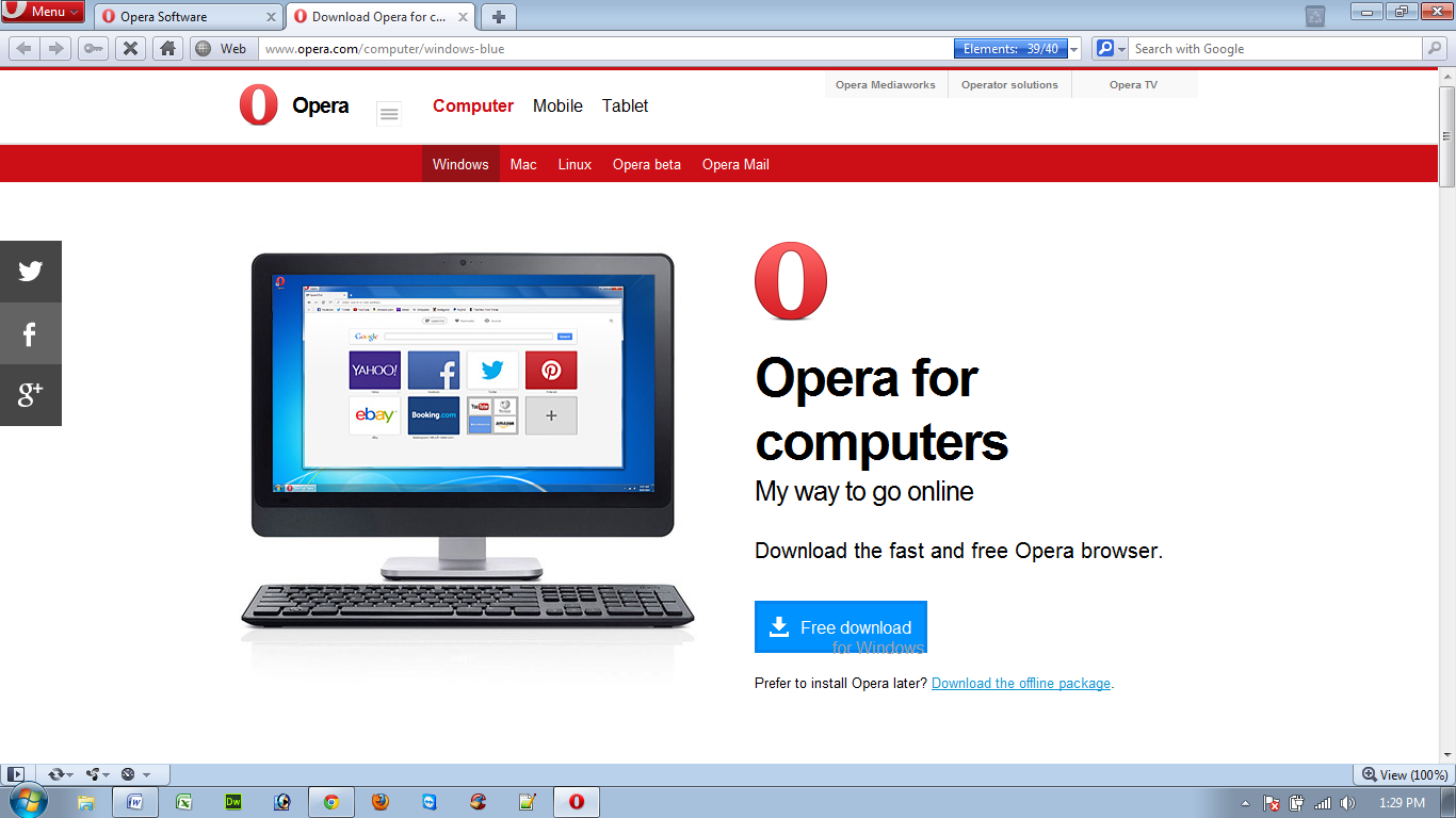 Download Opera Mini For Windows 7